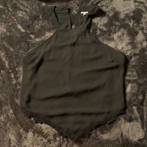 Cute black blouse.
